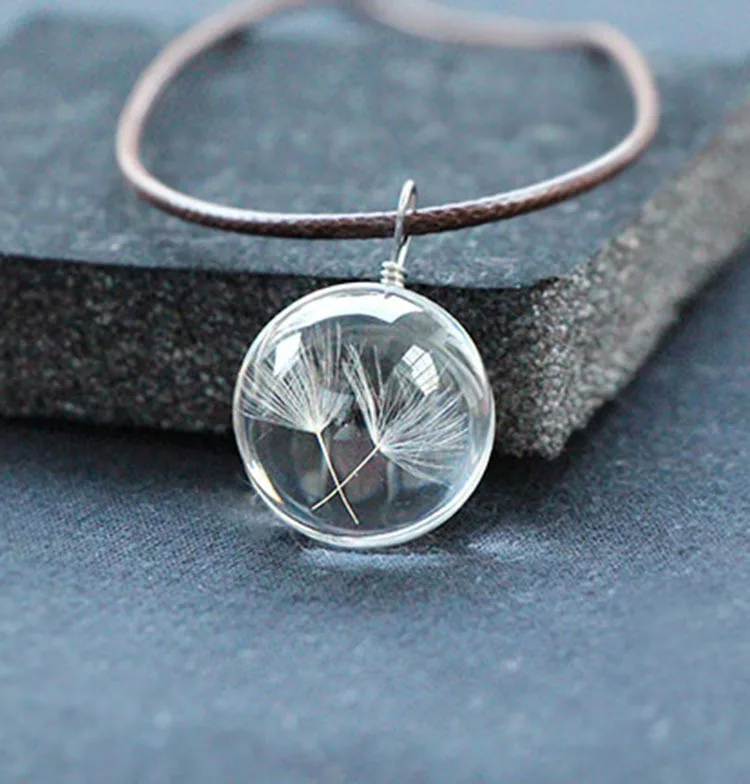 SUTEYI Natural Dandelion Clover Plant Women Choker Necklace Crystal Pendant Leather Rope Chain Necklaces Wedding Jewelry
SUTEYI Natural Dandelion Clover Plant Women Choker Necklace Crystal Pendant Leather Rope Chain Necklaces Wedding Jewelry