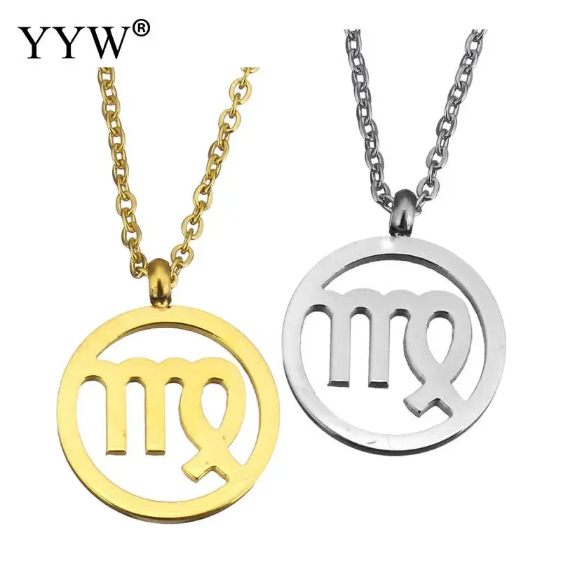 YYW Women Men European Gold-color Stainless Steel Jewelry Necklace Virgo Signs Zodiac Constellation Charm Choker Chain Necklaces
YYW Women Men European Gold-color Stainless Steel Jewelry Necklace Virgo Signs Zodiac Constellation Charm Choker Chain Necklaces