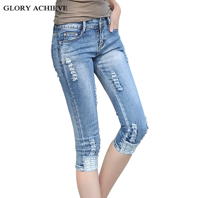 2019 Summer Style Ripped Jeans For Women Korean Push Up Jeans Stretch Skinny Jeans Woman Calf-Length Pants
2019 Summer Style Ripped Jeans For Women Korean Push Up Jeans Stretch Skinny Jeans Woman Calf-Length Pants