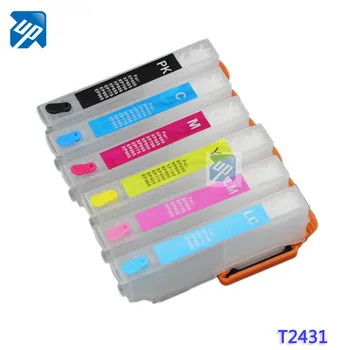 5sets T2431XL T2431 Empty Refillable Ink Cartridges For Epson XP-750 XP760 XP850 Xp860 XP950 XP-55 xp960 printer with ARC chips
5sets T2431XL T2431 Empty Refillable Ink Cartridges For Epson XP-750 XP760 XP850 Xp860 XP950 XP-55 xp960 printer with ARC chips