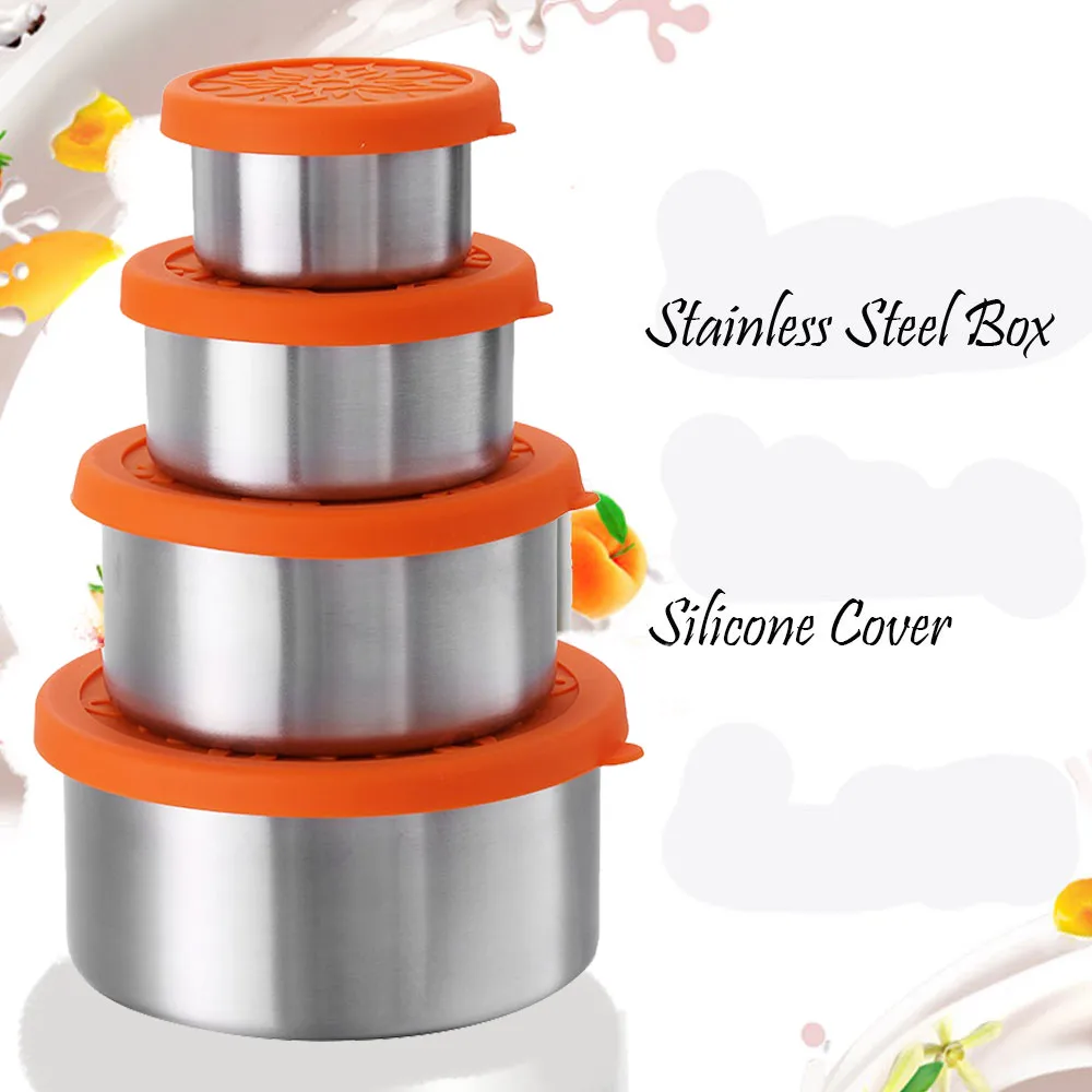 Stainless Steel Kitchen Food Container Bowl with Silicone Seal Cover Fresh Keeping Meat Storage Box Holder Pots
Stainless Steel Kitchen Food Container Bowl with Silicone Seal Cover Fresh Keeping Meat Storage Box Holder Pots