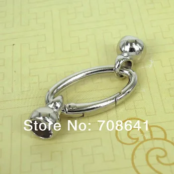 7mm New Imitation Rhodium Plated Oval Clasps w/ 2 End Caps For Fashion Beading Wire Leather Bracelet Bags Making Wholesale
7mm New Imitation Rhodium Plated Oval Clasps w/ 2 End Caps For Fashion Beading Wire Leather Bracelet Bags Making Wholesale