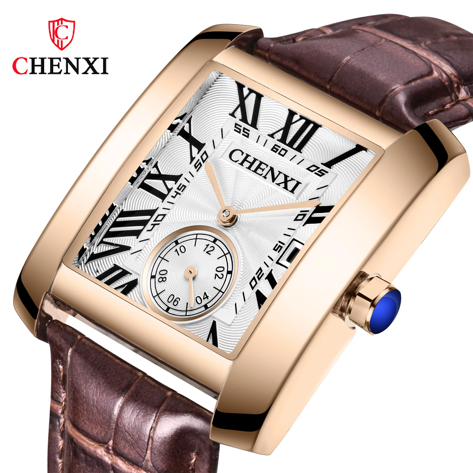 CHENXI Mens Watches Top Brand Luxury Leather Strap Calendar Waterproof Quartz Watch Male Square Wristwatch Relogio Masculino
CHENXI Mens Watches Top Brand Luxury Leather Strap Calendar Waterproof Quartz Watch Male Square Wristwatch Relogio Masculino