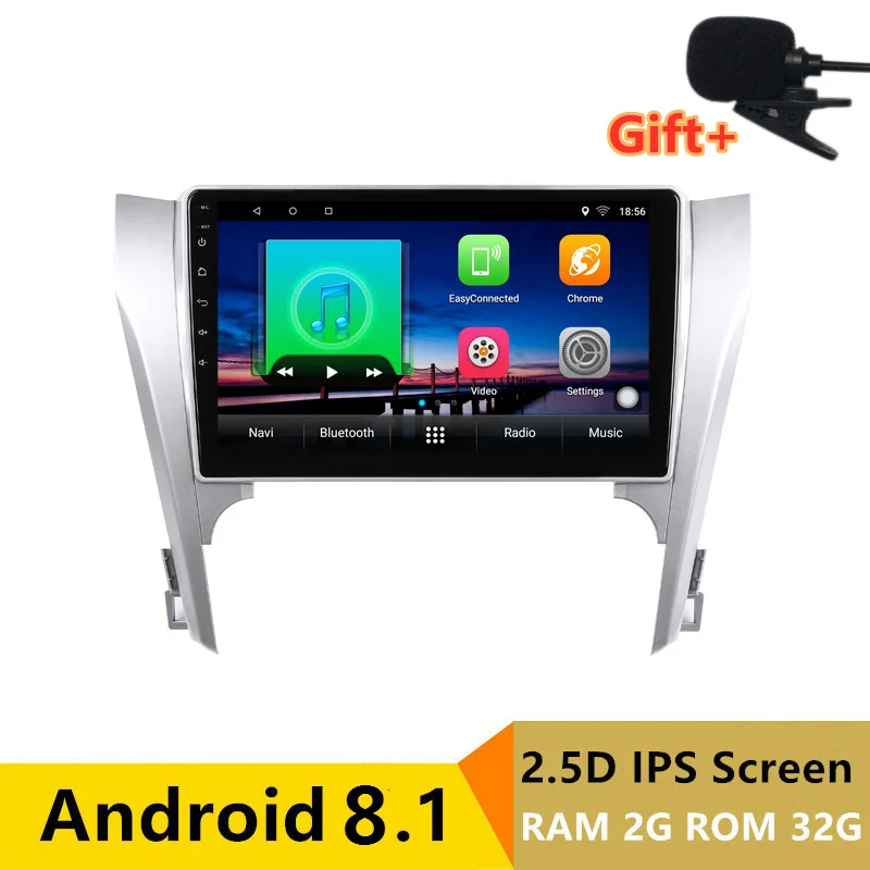 Фото 10 &quot2 + 32G 2.5D IPS Android 8 1 автомобильный DVD мультимедийный плеер GPS для Toyota camry 2012 2013 2014
