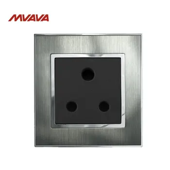 MVAVA 15A Round Pin Socket South Africa Standard Wall Plug Silver Satin Metal Wall Outlet
MVAVA 15A Round Pin Socket South Africa Standard Wall Plug Silver Satin Metal Wall Outlet