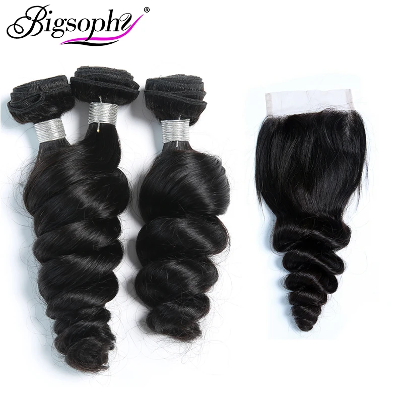 Bigsophy Hair Malaysian Loose Wave Hair 3Bundle With Closure Free/Middle/Three Part 100% Remy Human Hair Extension Free Shipping
Bigsophy Hair Malaysian Loose Wave Hair 3Bundle With Closure Free/Middle/Three Part 100% Remy Human Hair Extension Free Shipping