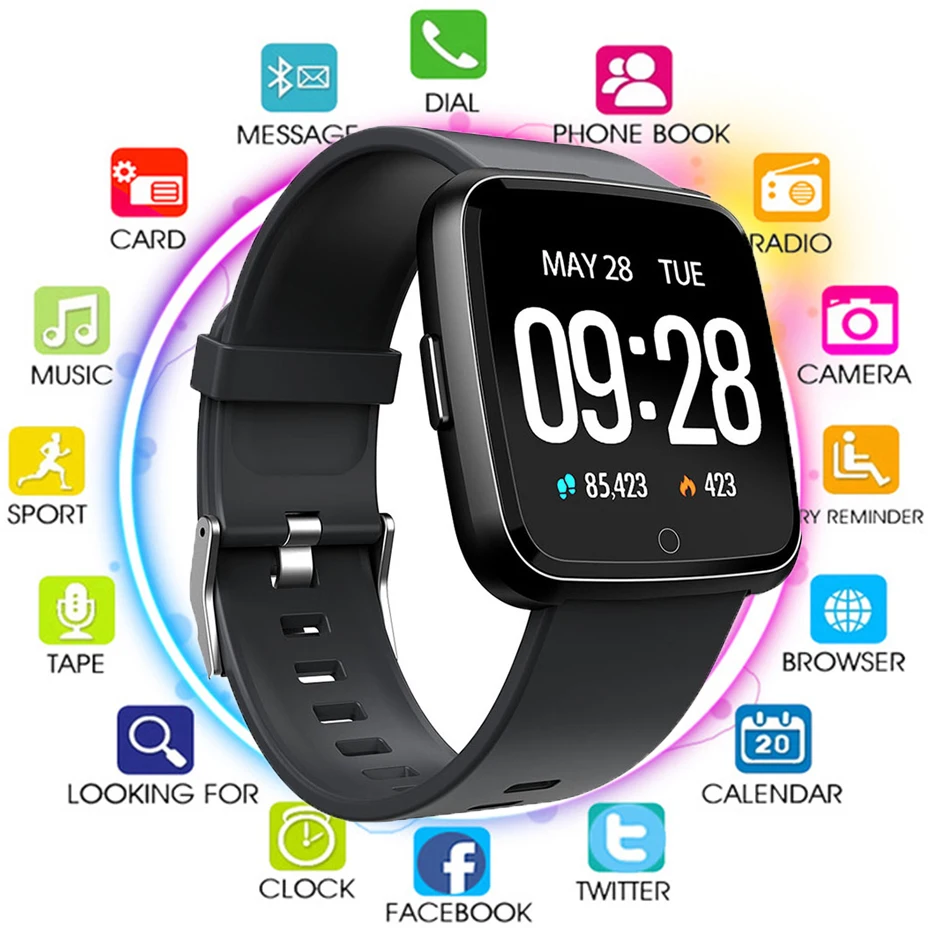 Smartwatch Waterproof Wearable Device Heart Rate Monitor Blood Pressure Oxygen Color Display Smart Watch For Huawei Android IOS
Smartwatch Waterproof Wearable Device Heart Rate Monitor Blood Pressure Oxygen Color Display Smart Watch For Huawei Android IOS