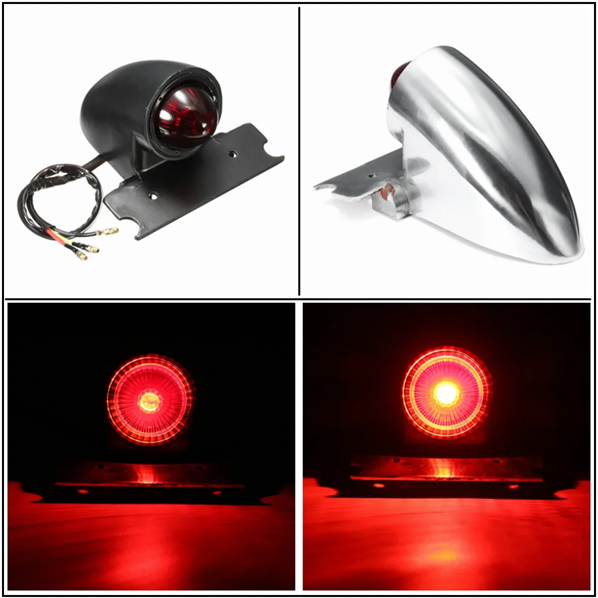 Universal 12V Motorcycle Tail Stop Brake Light Lamp For Harley Bobber Chopper Cafe Racer Black Chrome
Universal 12V Motorcycle Tail Stop Brake Light Lamp For Harley Bobber Chopper Cafe Racer Black Chrome
