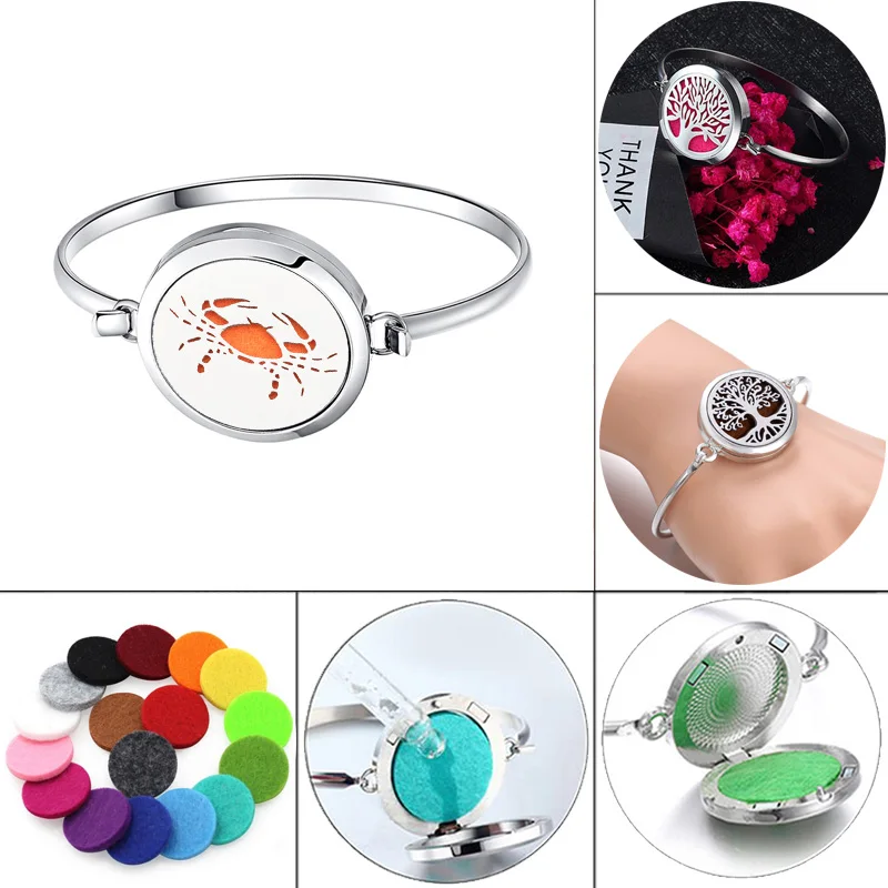 Aromatherapy Bracelet Jewelry Perfume Essential Oil Diffuser Locket Bracelet constellation Stainless Perfume Bangle Magnetic
Aromatherapy Bracelet Jewelry Perfume Essential Oil Diffuser Locket Bracelet constellation Stainless Perfume Bangle Magnetic