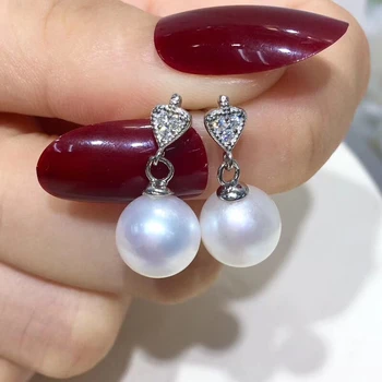 New Arrival S925 Silver Pearl Earrings Findings Stud Earrings Settings Mountings Parts Mounts for Wedding Gift Bridal Women
New Arrival S925 Silver Pearl Earrings Findings Stud Earrings Settings Mountings Parts Mounts for Wedding Gift Bridal Women