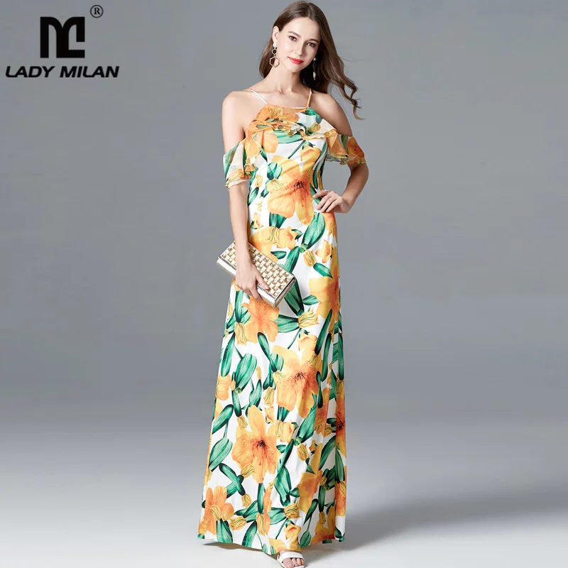 New Arrival Women's Sexy Spaghetti Straps Sleeveless Ruffles Printed Fashion Casual Summer Holiday Long Beach Dresses
New Arrival Women's Sexy Spaghetti Straps Sleeveless Ruffles Printed Fashion Casual Summer Holiday Long Beach Dresses