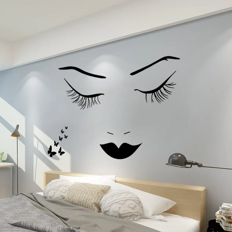 Eyelashes butterfly Wall Stickers woman Charm expression DIY Wall Sticker Decal Home Decor Art Decals 3D Wallpaper
Eyelashes butterfly Wall Stickers woman Charm expression DIY Wall Sticker Decal Home Decor Art Decals 3D Wallpaper