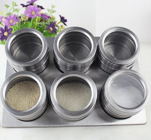Practical Stainless Steel Seasoning Tank Square 6 Piece Set Creative Kitchen Seasoning Box Health Pepper Salt Seasoning Jar Q209
Practical Stainless Steel Seasoning Tank Square 6 Piece Set Creative Kitchen Seasoning Box Health Pepper Salt Seasoning Jar Q209