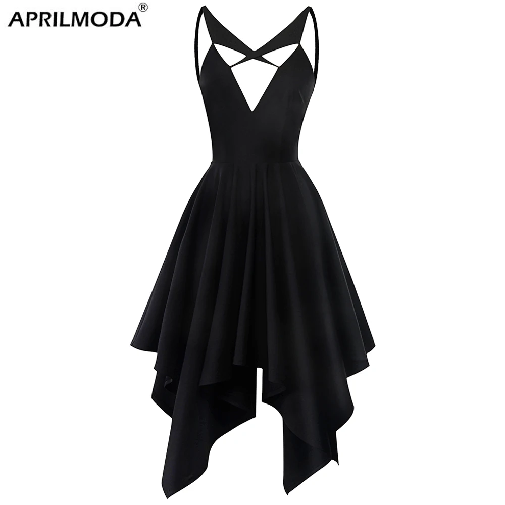 Women Gothic Asymmetrical Dress Sexy V-neck Backless Party Dress Hollow Out Casual Summer Travel Beach Slim Girl Goth Mini Dress
Women Gothic Asymmetrical Dress Sexy V-neck Backless Party Dress Hollow Out Casual Summer Travel Beach Slim Girl Goth Mini Dress