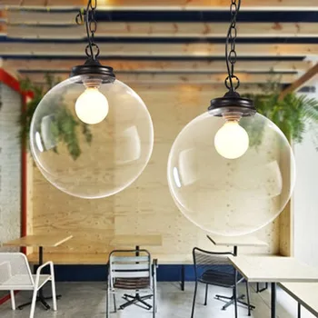 Nordic American country bedroom creative brief modern restaurant glass ball pendant lamps
Nordic American country bedroom creative brief modern restaurant glass ball pendant lamps