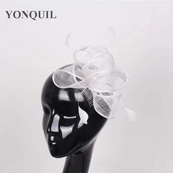 charming white Sinamay fascinators hats fashion feather hair accessories Very nice bridal headwear 20 colors can be chosen SYF12
charming white Sinamay fascinators hats fashion feather hair accessories Very nice bridal headwear 20 colors can be chosen SYF12
