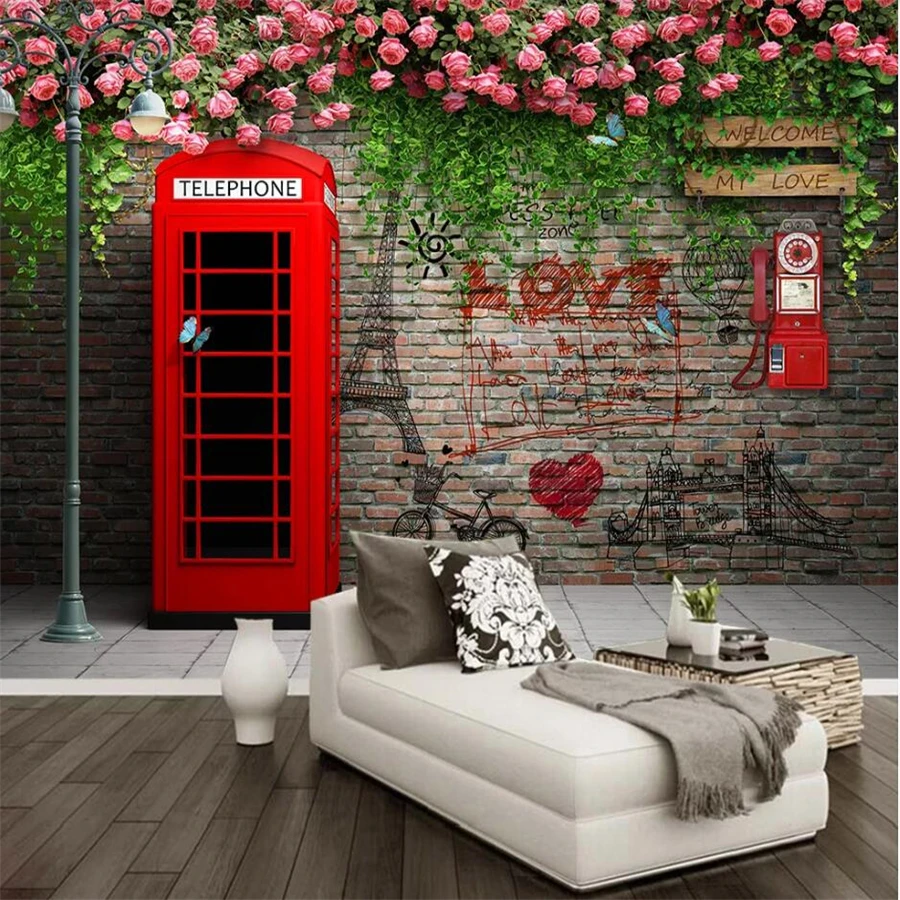 wellyu Custom wallpaper 3d large murals London telephone booth rose background wall paper home decor papier peint 3d wallpaper
wellyu Custom wallpaper 3d large murals London telephone booth rose background wall paper home decor papier peint 3d wallpaper
