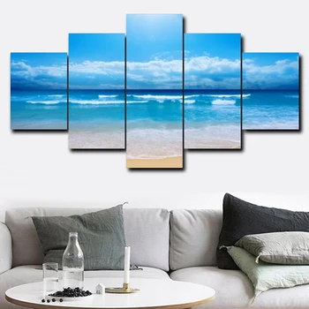 HD Printed Painting Canvas Kids Room Decor Framework 5 pieces blue sky and white clouds Seascape Poster Modular Picture
HD Printed Painting Canvas Kids Room Decor Framework 5 pieces blue sky and white clouds Seascape Poster Modular Picture