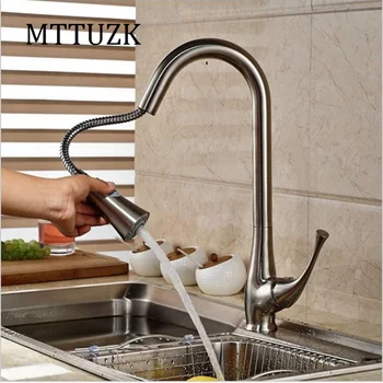 Oil bubbed, Brushed Nickel, Chrome Pull Down Kitchen Faucet Wholesale New Arrival Solid Brass Swivel Pull Out Sink Mixer Tap
Oil bubbed, Brushed Nickel, Chrome Pull Down Kitchen Faucet Wholesale New Arrival Solid Brass Swivel Pull Out Sink Mixer Tap