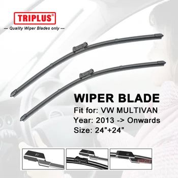 Wiper Blade for VW MULTIVAN T5 T6 (2013-Onwards) 1set 24"+24",Flat Aero Windscreen Wiper Frameless Windshield Soft Wiper Blade
Wiper Blade for VW MULTIVAN T5 T6 (2013-Onwards) 1set 24"+24",Flat Aero Windscreen Wiper Frameless Windshield Soft Wiper Blade