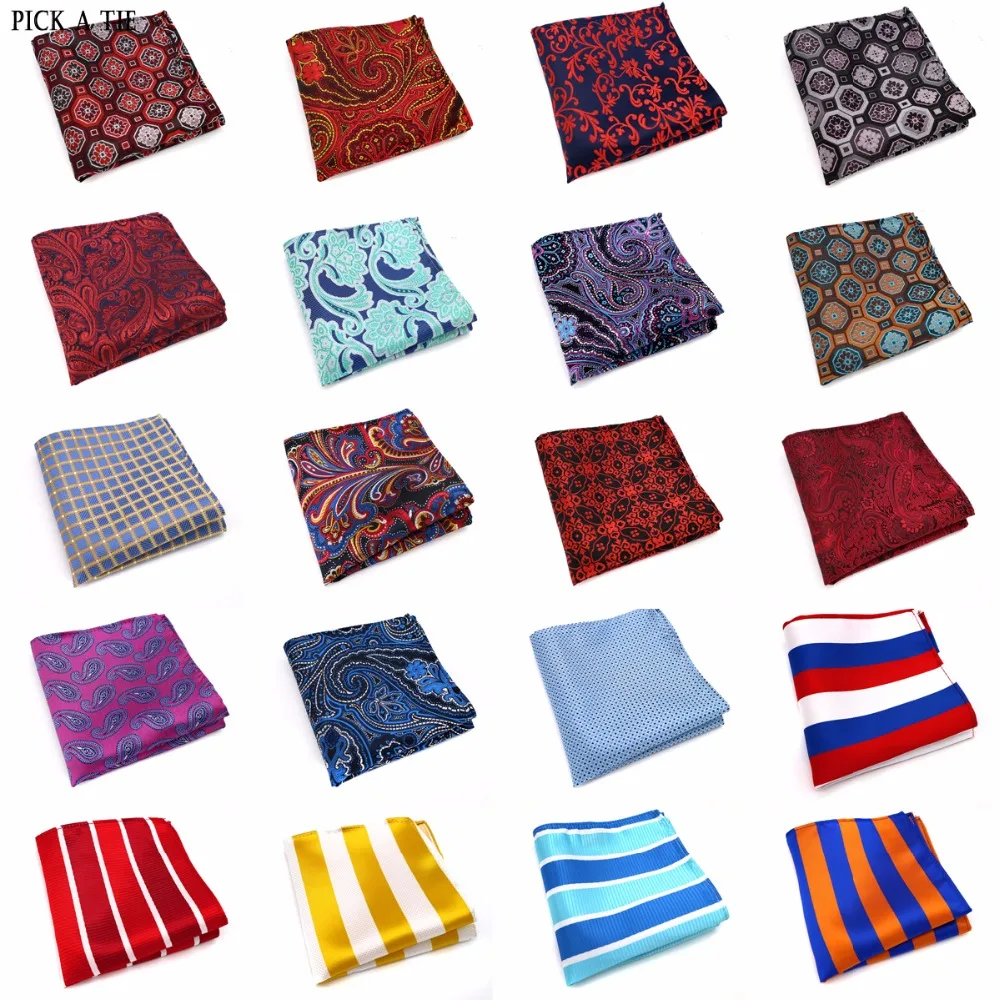 

163-184 Brand New Multicolor Groom Jacquard Woven Mens Pocket Square Colorful Stripes Hanky Silk Fashion Wedding Handkerchief