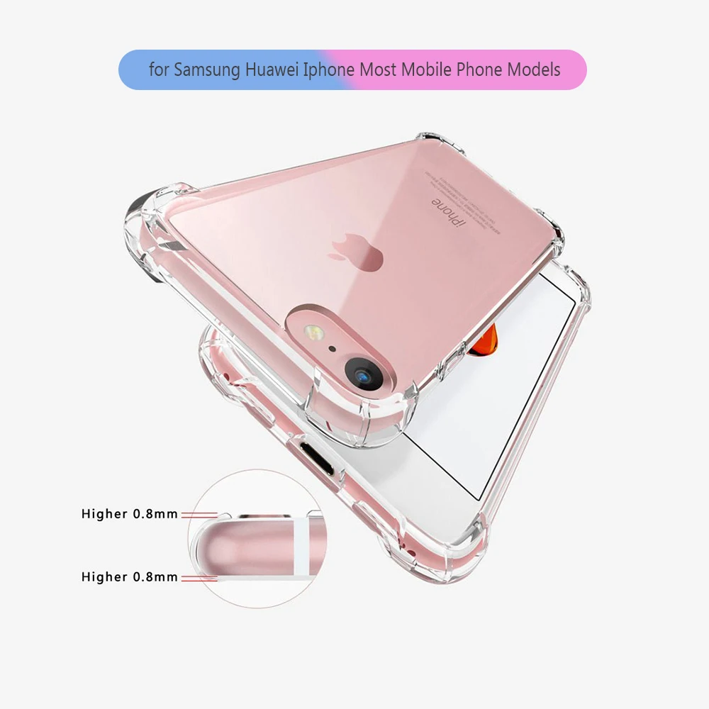 VITOG Luxury Shockproof Bumper Transparent Silicone Phone Case for iPhone 5 6 7 Plus X XR XSmax Samsung Huawei case Protection
VITOG Luxury Shockproof Bumper Transparent Silicone Phone Case for iPhone 5 6 7 Plus X XR XSmax Samsung Huawei case Protection