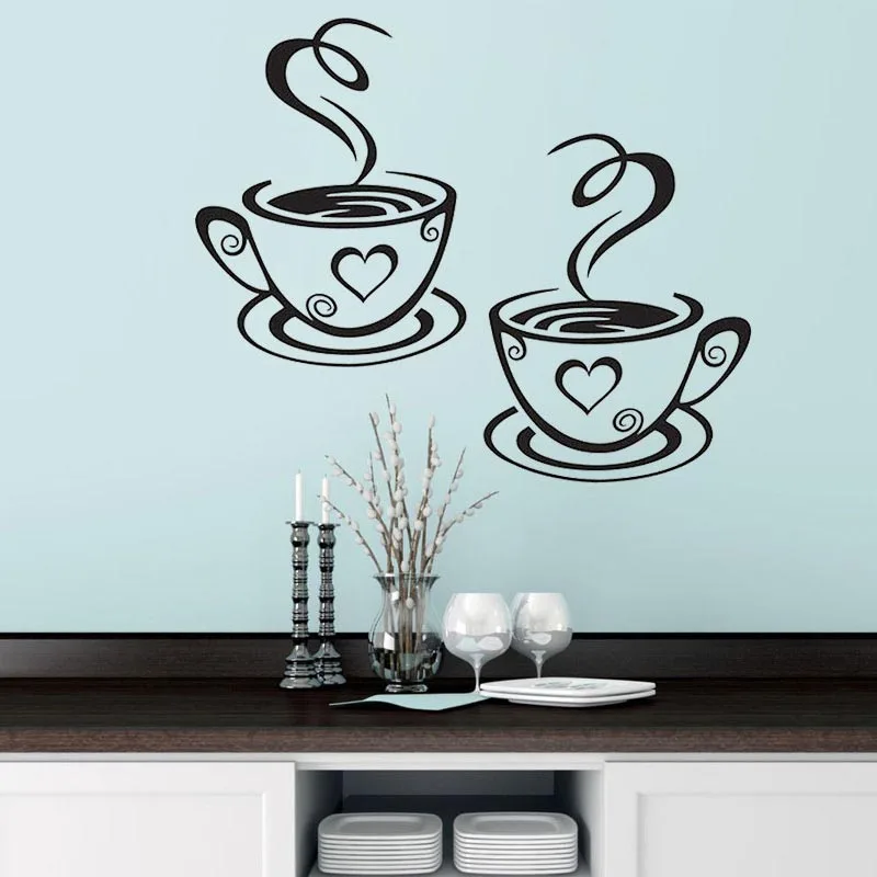 New Double Coffee Cups Wall Sticker PVC Vinyl Art Wall Decals Adhesive Stickers Kitchen Room Decor 8 9 DC156
New Double Coffee Cups Wall Sticker PVC Vinyl Art Wall Decals Adhesive Stickers Kitchen Room Decor 8 9 DC156