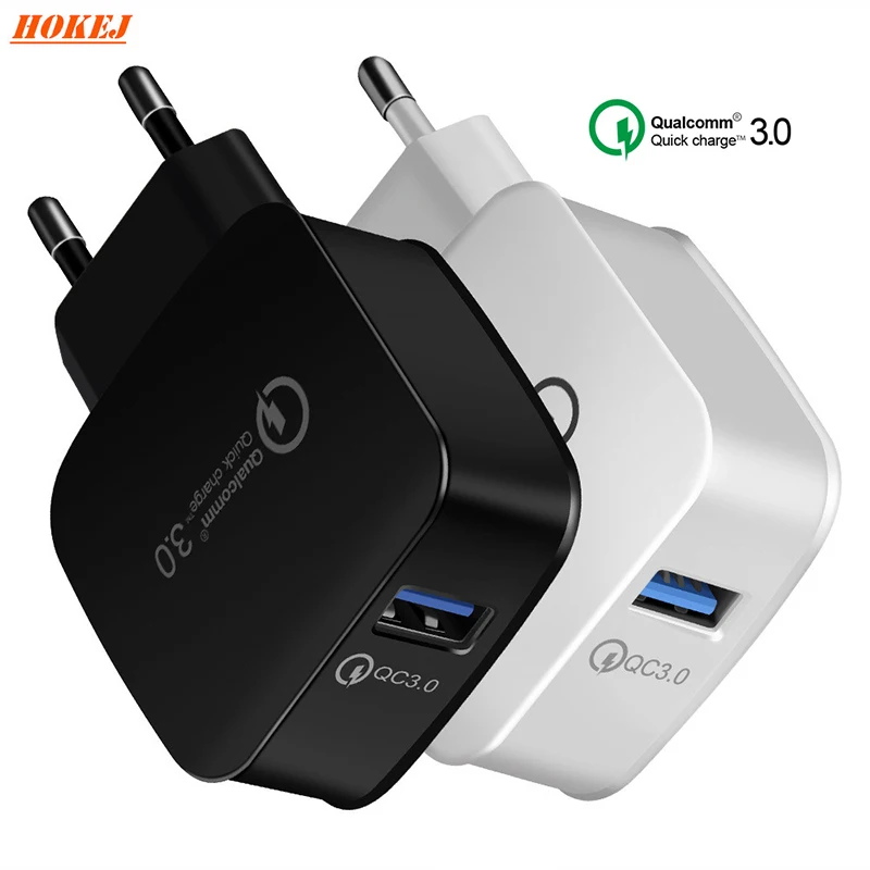HOKEJ USB 18W Charger Quick Charge 3.0 Mobile Phone EU Charger for iPhone Fast QC 3.0 Charger for Huawei Samsung Galaxy Xiaomi 8
HOKEJ USB 18W Charger Quick Charge 3.0 Mobile Phone EU Charger for iPhone Fast QC 3.0 Charger for Huawei Samsung Galaxy Xiaomi 8