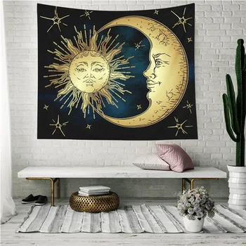 Psychedelic Tapestry Sacred Moon and Sun Tapestry Wall Hanging Antique Hippy Bohemian Tapestries Wall Art for Bedroom Dorm Decor
Psychedelic Tapestry Sacred Moon and Sun Tapestry Wall Hanging Antique Hippy Bohemian Tapestries Wall Art for Bedroom Dorm Decor