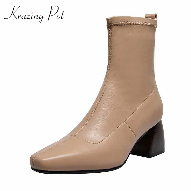 krazing pot new stretch fabric solid color leisure Winter square toe punk runway handmade streetwear online star ankle boots l59
krazing pot new stretch fabric solid color leisure Winter square toe punk runway handmade streetwear online star ankle boots l59