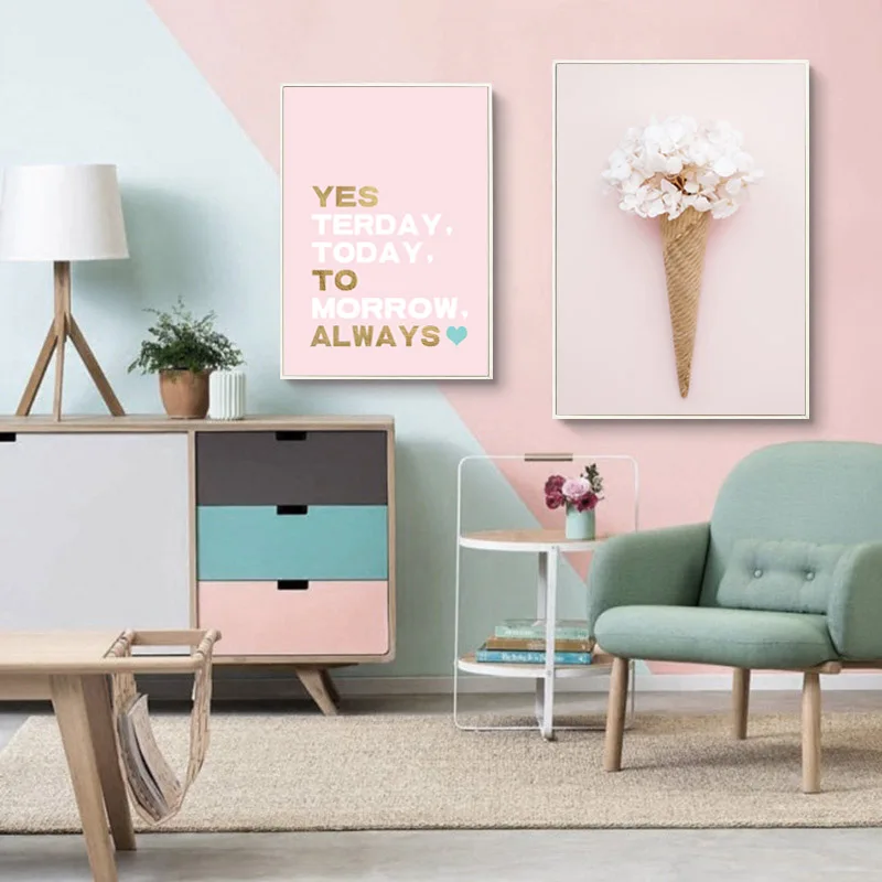 Nordic Poster Pink Wall Art Canvas Painting Flower Poster Ice Cream Posters And Prints Wall Pictures for Living Room Unframed
Nordic Poster Pink Wall Art Canvas Painting Flower Poster Ice Cream Posters And Prints Wall Pictures for Living Room Unframed