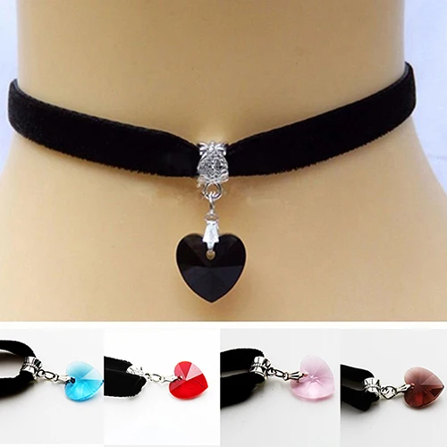 Retro Gothic Handmade Shiny Love Heart Rhinestone Pendant Choker Short Necklace New Arrival
Retro Gothic Handmade Shiny Love Heart Rhinestone Pendant Choker Short Necklace New Arrival
