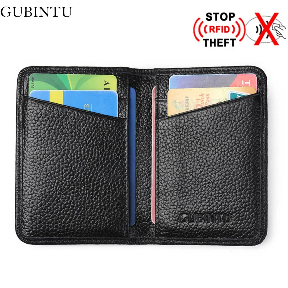 GUBINTU Leather Credit Card Holder Rfid Men Designer Card Wallet Mini Car-Covers for Documents Porte Carte BID176 PM49
GUBINTU Leather Credit Card Holder Rfid Men Designer Card Wallet Mini Car-Covers for Documents Porte Carte BID176 PM49