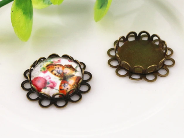 14pcs 12mm Inner Size Bronze Plated Brass Material Simple Style Cabochon Base Cameo Setting Charms Pendant Tray (A1-21)
14pcs 12mm Inner Size Bronze Plated Brass Material Simple Style Cabochon Base Cameo Setting Charms Pendant Tray (A1-21)