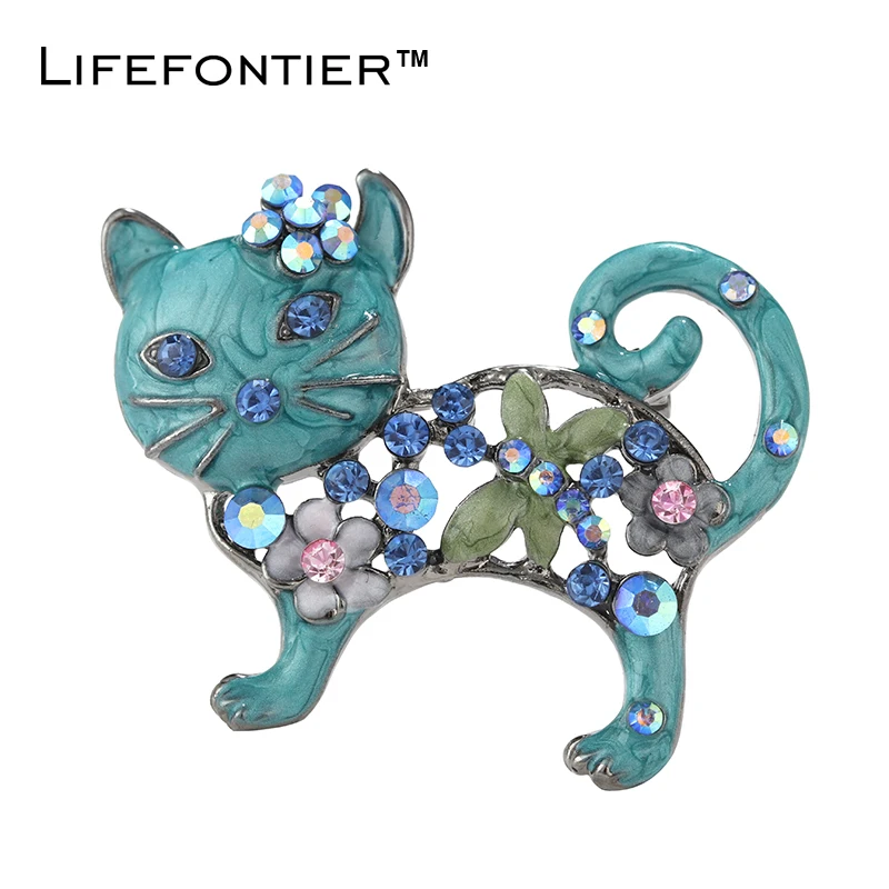 Lifefontier Blue Cat Crystal Rhinestones Brooch For Women Alloy Enamel Cat Shaped Brooch Pins Accessories Fashion Brooch Jewelry
Lifefontier Blue Cat Crystal Rhinestones Brooch For Women Alloy Enamel Cat Shaped Brooch Pins Accessories Fashion Brooch Jewelry