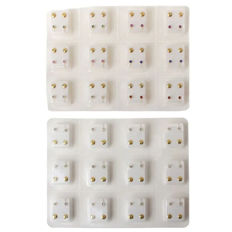 12 Pairs Gold Ear Piercing Earrings Set Hypoallergenic Mini 3mm CZ Studs Jewelry
12 Pairs Gold Ear Piercing Earrings Set Hypoallergenic Mini 3mm CZ Studs Jewelry