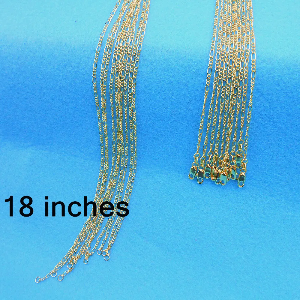 18" 5PCS 18K GOLD FILLED Figaro Chain 2.4mm Fashion Long Twisted Chains With Good Quality Lobster Clasps Necklace Jewelry
18" 5PCS 18K GOLD FILLED Figaro Chain 2.4mm Fashion Long Twisted Chains With Good Quality Lobster Clasps Necklace Jewelry