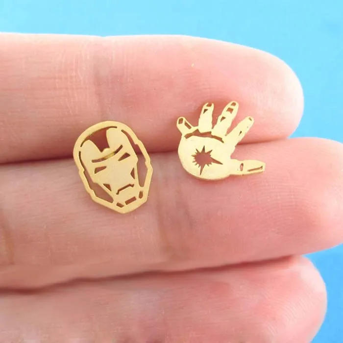 Daisies One Pair Stud Earrings Iron Man Mask and Glove Shaped Super Hero Earring For Women Jewelry Girl Couple Bijoux Femme
Daisies One Pair Stud Earrings Iron Man Mask and Glove Shaped Super Hero Earring For Women Jewelry Girl Couple Bijoux Femme