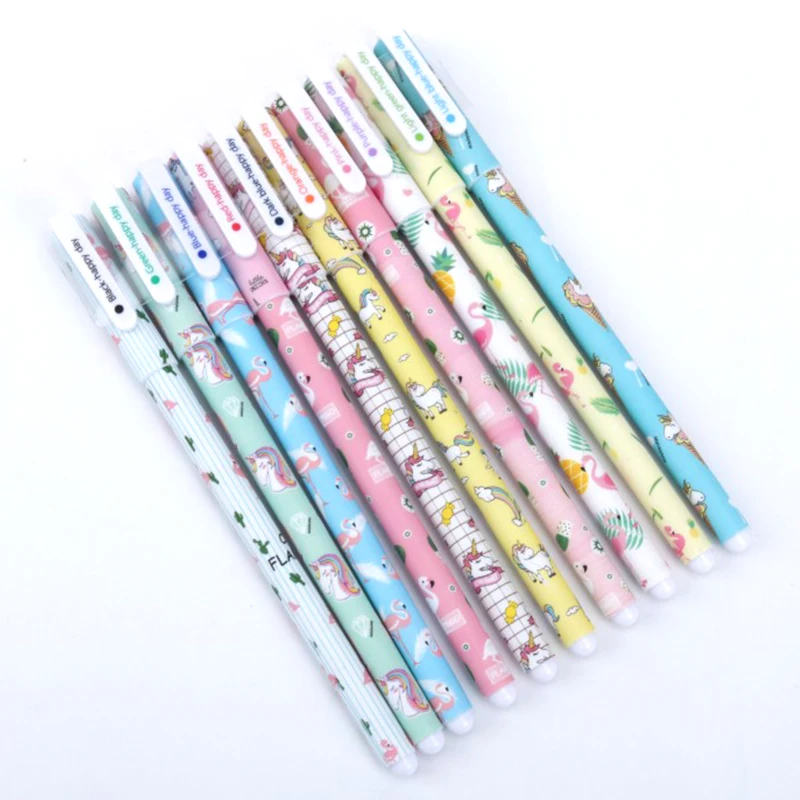 10 pcs/lot Flamingo Unicorn gel pens for writing Cute 0.5mm colored signature pen Stationery school office supplies Escolar
10 pcs/lot Flamingo Unicorn gel pens for writing Cute 0.5mm colored signature pen Stationery school office supplies Escolar
