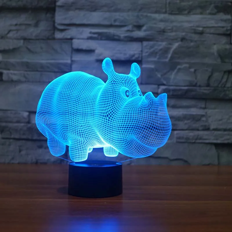 Rhinoceros Night Light Designs Kids Lamp Romantic Night Lighting 7 Color Changing Led Lights For Home Decorative
Rhinoceros Night Light Designs Kids Lamp Romantic Night Lighting 7 Color Changing Led Lights For Home Decorative