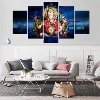 Posters and Prints Wall Art Canvas Painting Wall Decoration 5Panels Indian God Ganesha Pictures For Living Room Wall Frameless
Posters and Prints Wall Art Canvas Painting Wall Decoration 5Panels Indian God Ganesha Pictures For Living Room Wall Frameless