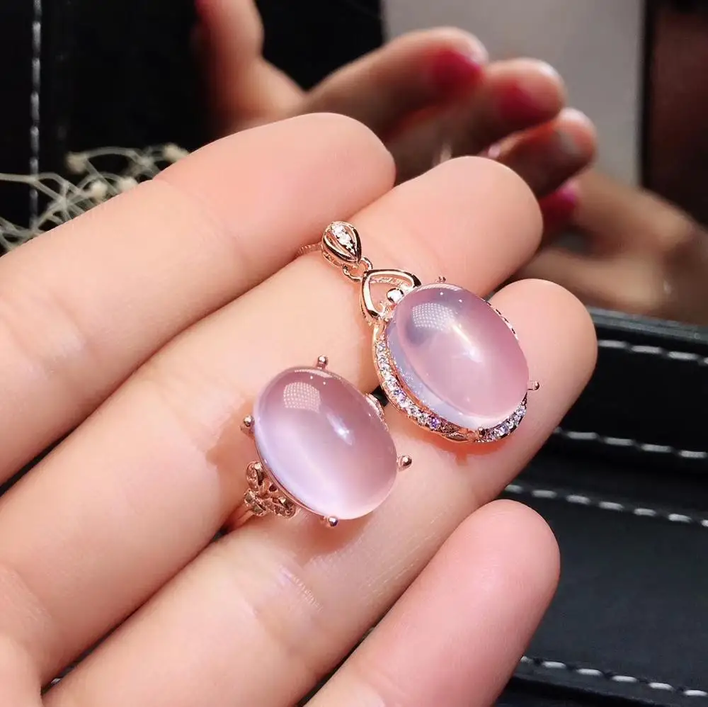 light pink color Rose Quartz gemstone ring and necklace for women silver ornament fine jewelry birthday party anniversary gift
light pink color Rose Quartz gemstone ring and necklace for women silver ornament fine jewelry birthday party anniversary gift