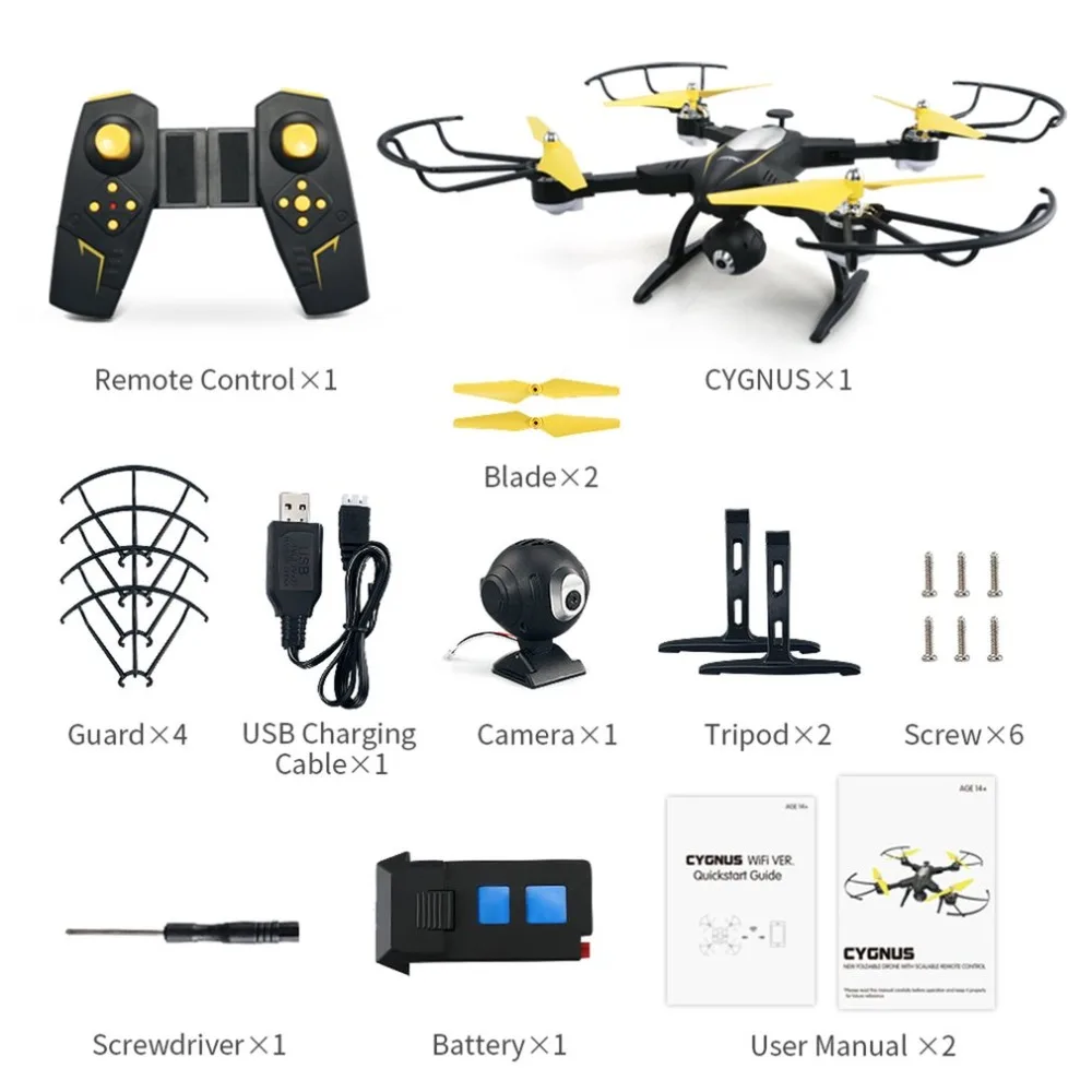 JJR/C H39WH Selfie FPV RC 2.4G RC Foldable Quadcopter Drone with 720P Wifi HD Live Video Camera Altitude Hold 360 Flips
JJR/C H39WH Selfie FPV RC 2.4G RC Foldable Quadcopter Drone with 720P Wifi HD Live Video Camera Altitude Hold 360 Flips