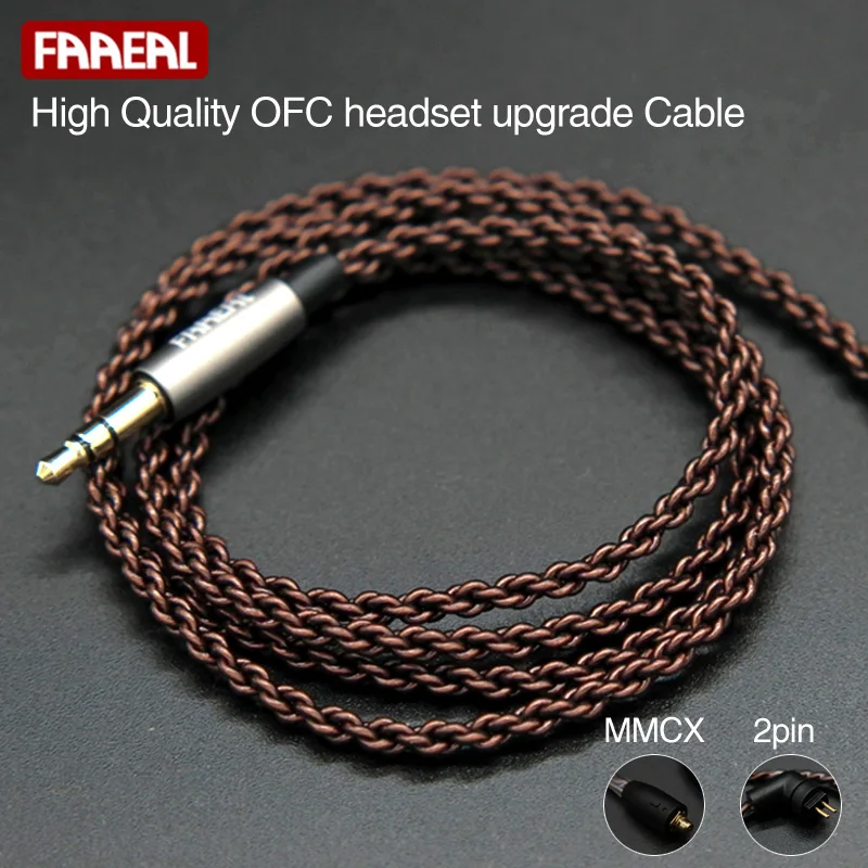 FAAEAL 1.2M High Quality OFC Earphone Upgrade Cable With MMCX/2 Pin Plug For SE215 315 425 535/For KZ ZST/ZSR/ZS10/AS10
FAAEAL 1.2M High Quality OFC Earphone Upgrade Cable With MMCX/2 Pin Plug For SE215 315 425 535/For KZ ZST/ZSR/ZS10/AS10
