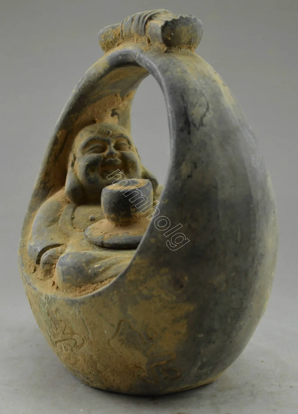 Elaborate Chinese Collectible Decorated Old Handwork Bronze Carved Recline Smile Buddha Tea Pot
Elaborate Chinese Collectible Decorated Old Handwork Bronze Carved Recline Smile Buddha Tea Pot