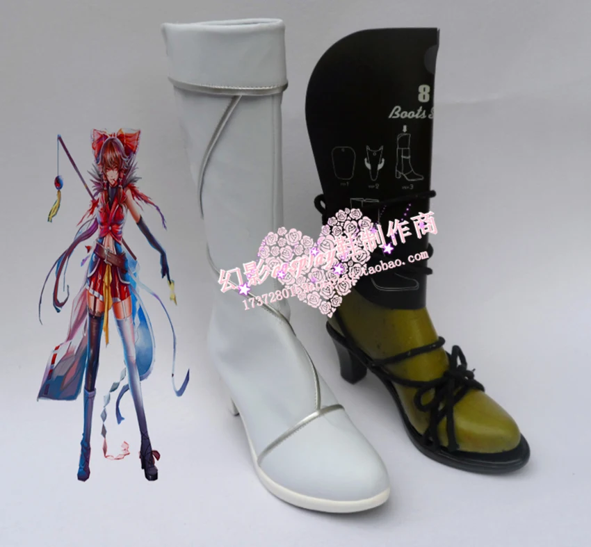 TouHou Project Hakurei Reimu Girls White AND Black High Heel Cosplay Long Shoes Boots H016
TouHou Project Hakurei Reimu Girls White AND Black High Heel Cosplay Long Shoes Boots H016