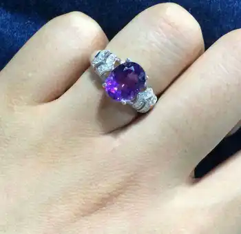 Natural amethyst Ring Natural gemstone Ring 925 sterling silver trendy Luxury terraces tip women's girl party Office Jewelry
Natural amethyst Ring Natural gemstone Ring 925 sterling silver trendy Luxury terraces tip women's girl party Office Jewelry