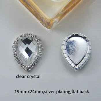 (M0997) 19mmx24mm rhinestone embellishment ,waterdrop shape,silver plating, five style
(M0997) 19mmx24mm rhinestone embellishment ,waterdrop shape,silver plating, five style