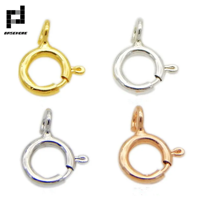 BASEHOME 10pcs/lot 5mm 925 Sterling Silver Round Claw Spring Clasps Hooks For Bracelet Necklace Connectors DIY Jewelry Making
BASEHOME 10pcs/lot 5mm 925 Sterling Silver Round Claw Spring Clasps Hooks For Bracelet Necklace Connectors DIY Jewelry Making
