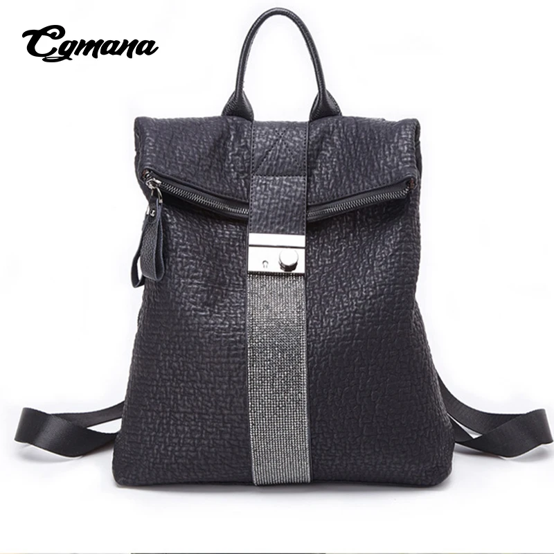 CGMANA High Quality Soft Leather Backpacks Female 2018 Vintage Diamond Backpacks School Bags For Teenage Women Travel Backpacks
CGMANA High Quality Soft Leather Backpacks Female 2018 Vintage Diamond Backpacks School Bags For Teenage Women Travel Backpacks